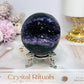 Large Druzy Amethyst Sphere on Stand 358g