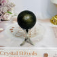 Gold Sheen Obsidian Sphere on Stand 81g