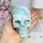 Caribbean Calcite Carved Large Skull 9cm 674g