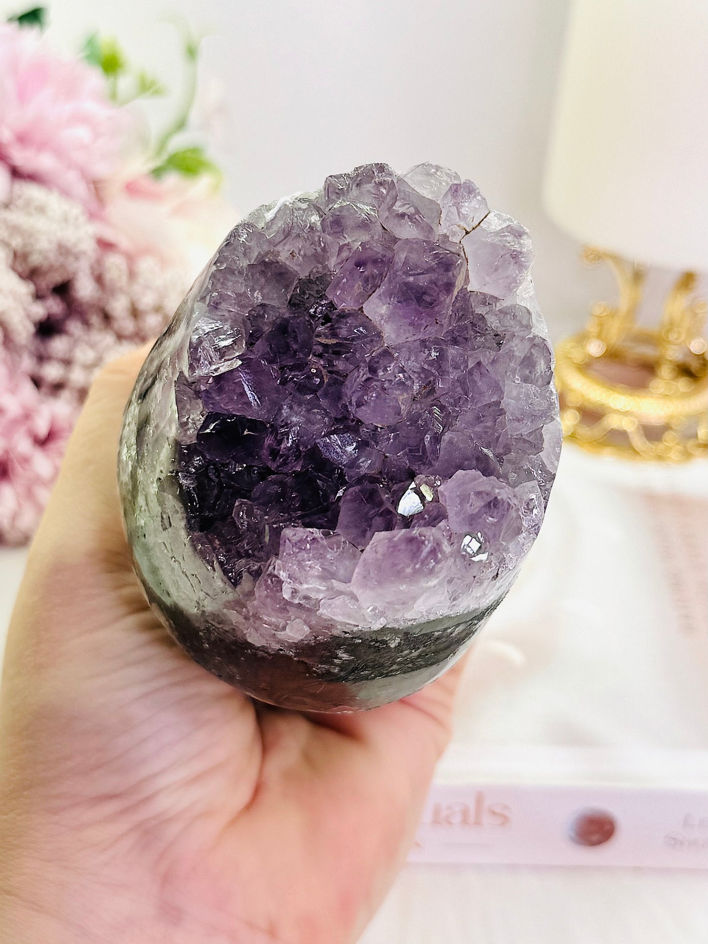 Large Chunky Amethyst Mushroom Carving 553grams 12cm