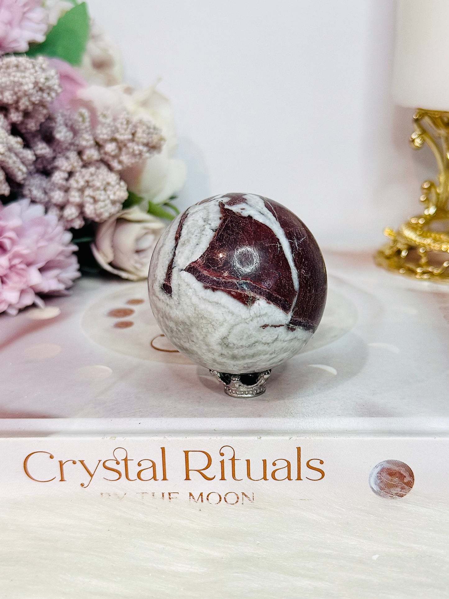 Red Onyx Sphere On Stand 5.5cm