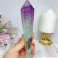 Watermelon Fluorite Tower | Wand with Rainbows 15.5cm
