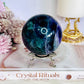 Incredibly Stunning Large 598gram Rainbow Fluorite Sphere On Stand with Amazing Rainbows