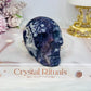 Purple Sphalerite Druzy Skull 8cm 419g