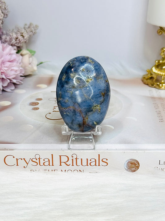 Blue Owyhee Opal Palm Stone (stand is display only)