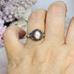 Purple Mica Adjustable Silver Ring in Gift Bag