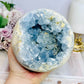 Huge Natural Blue Celestite Cluster Sphere on Stand 12cm 1.9KG