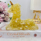 Citrine Filled Resin Unicorn Large 12cm