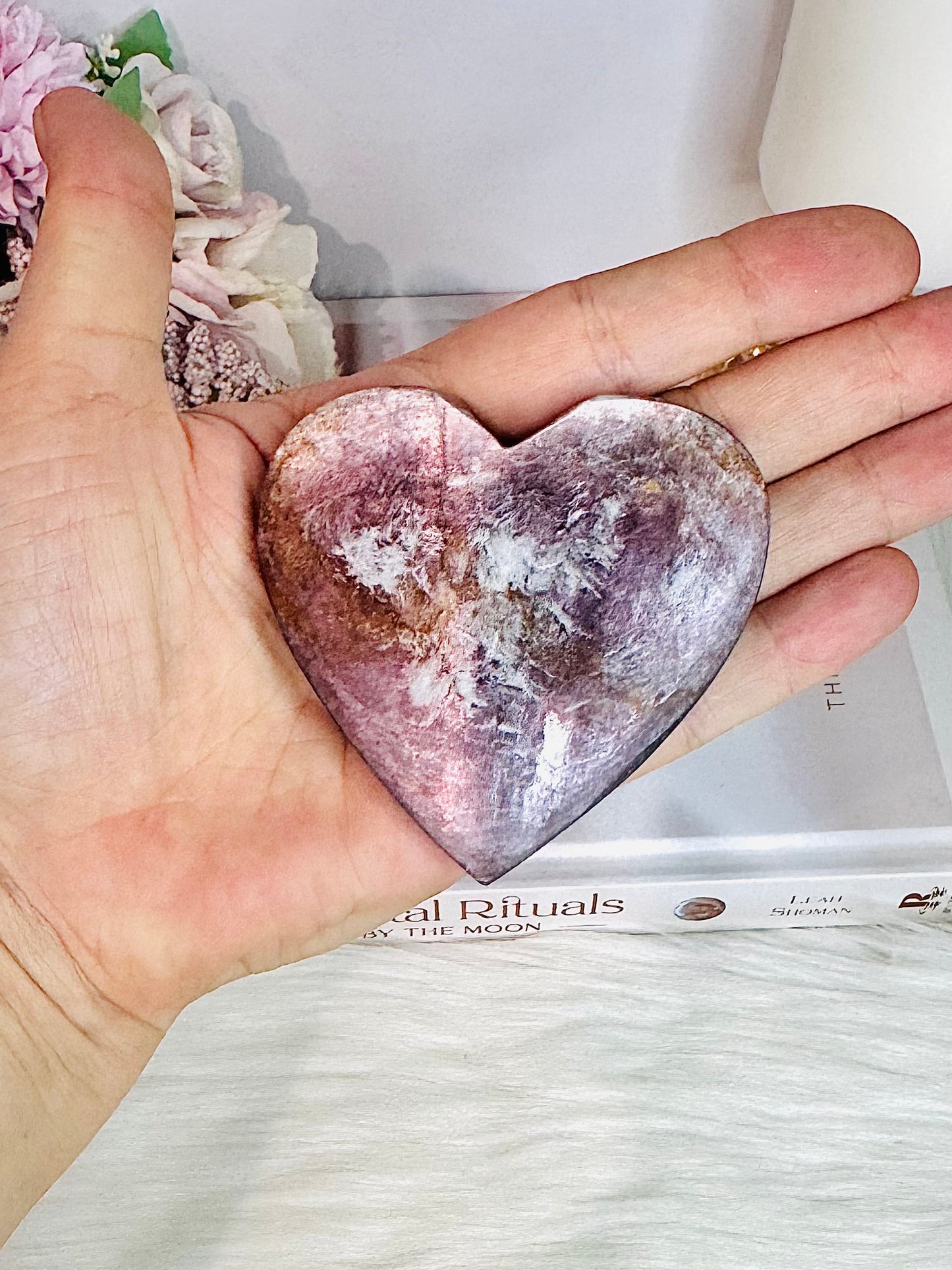 Divine Large 7cm Purple Mica Shiny Heart