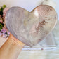 Huge Pink Amethyst Carved Chunky Heart 18cm Over 1KG