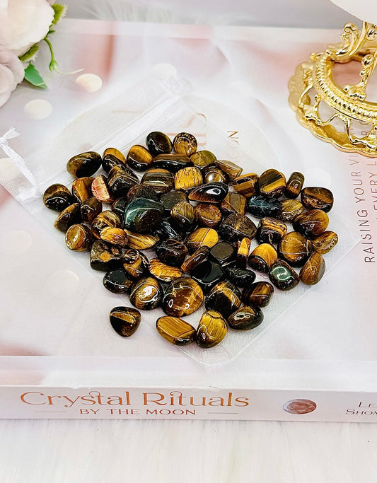 High Grade Natural Tigers Eye Chips ~ Small Bag