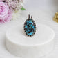 Sterling Silver 925 Navajo Turquoise Pendant In Gift Bag