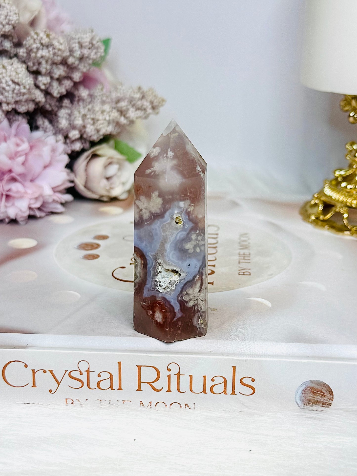 Flower Agate Tower 7cm