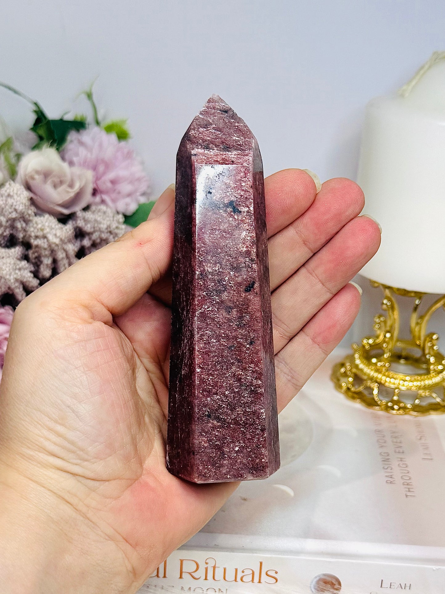 Strawberry Quartz High Grade Tower 12cm
