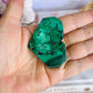 Beautiful Natural Malachite Carved Heart From Congo 6cm