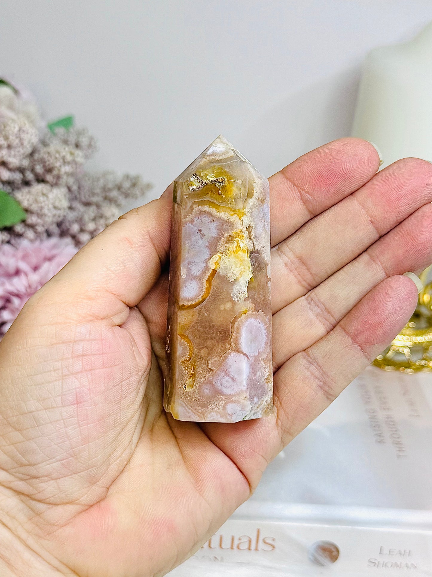 Flower Agate Chunky Tower 7.5cm