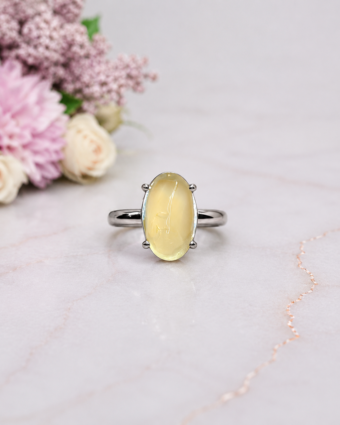 Citrine Adjustable Ring In Gift Bag