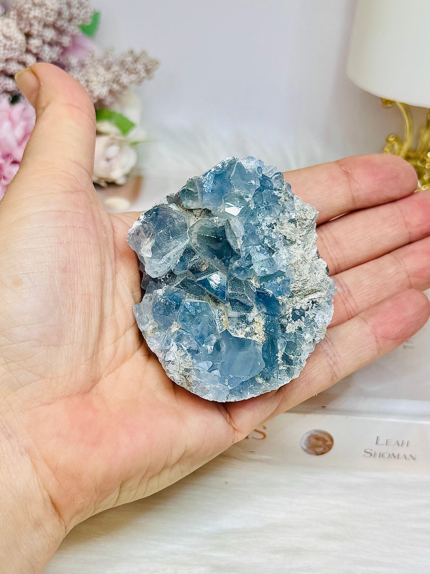 Blue Celestite Natural Cluster 194g