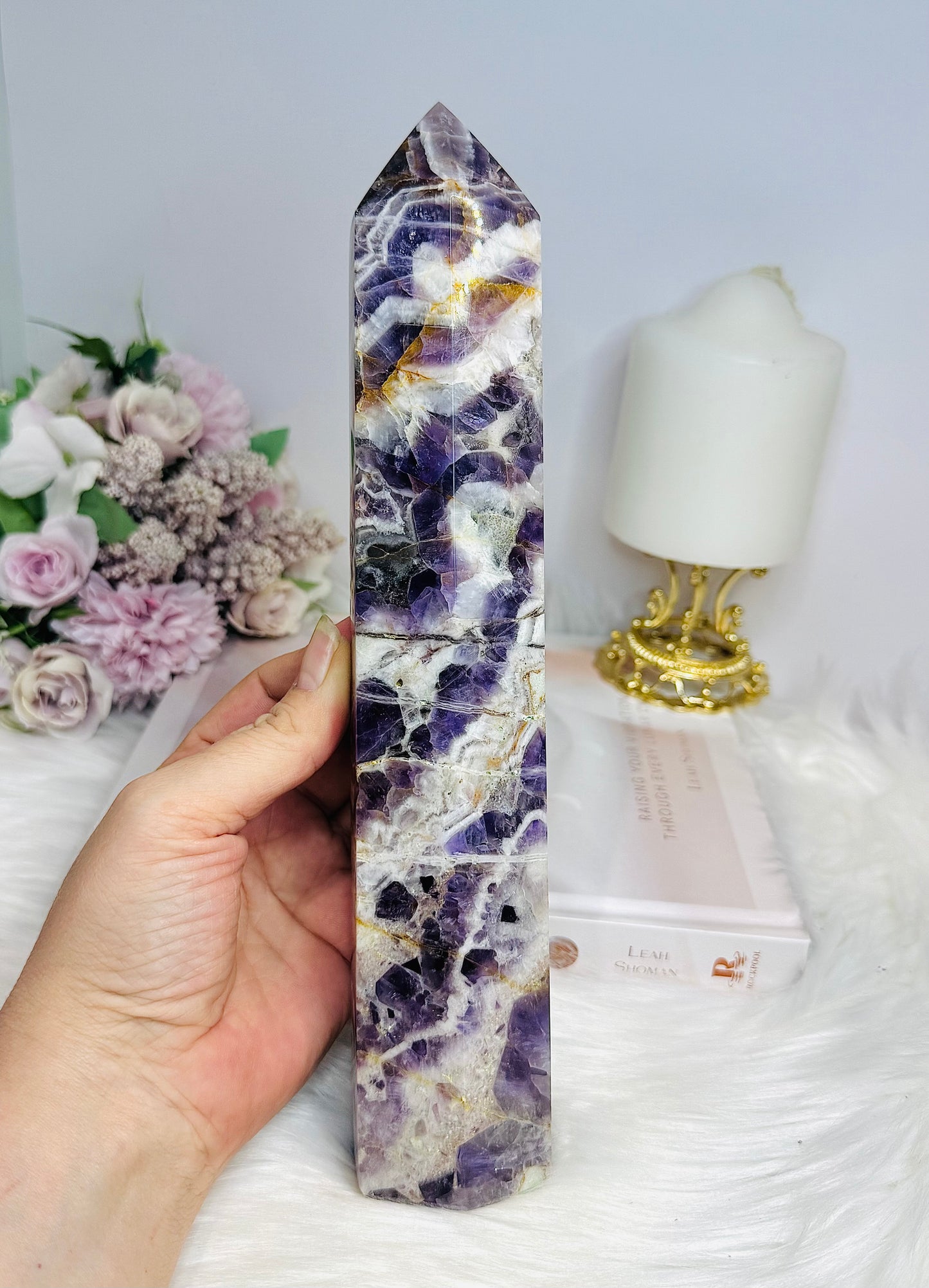 Huge Dream | Chevron Amethyst Tower 25.5cm 951g