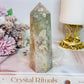Green Cherry | Flower Agate Chunky Tower 12cm