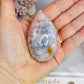 Flower Agate Druzy Egg On Stand 7cm