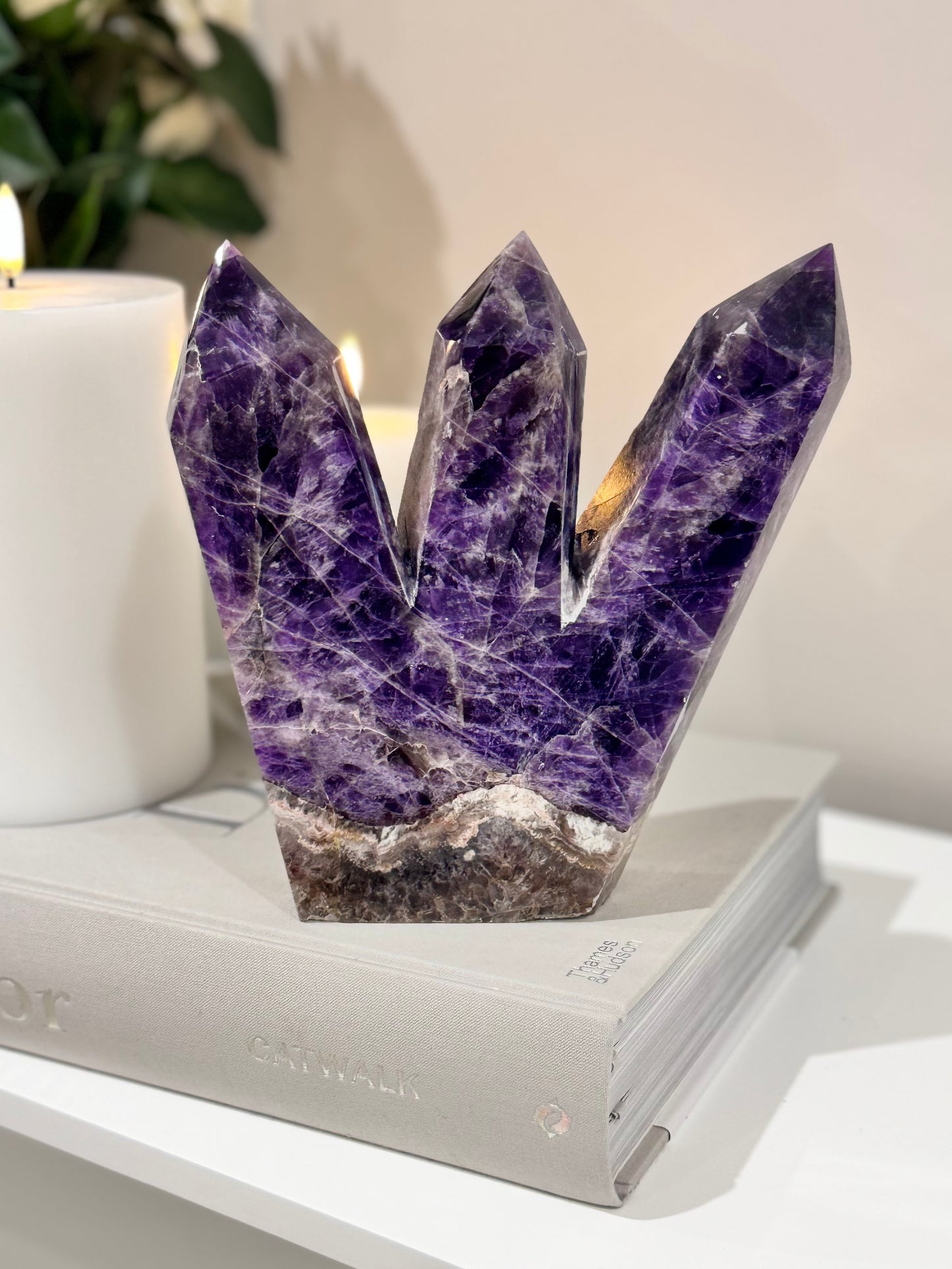 Large 1.68KG Dream | Chevron Amethyst Triple Tower