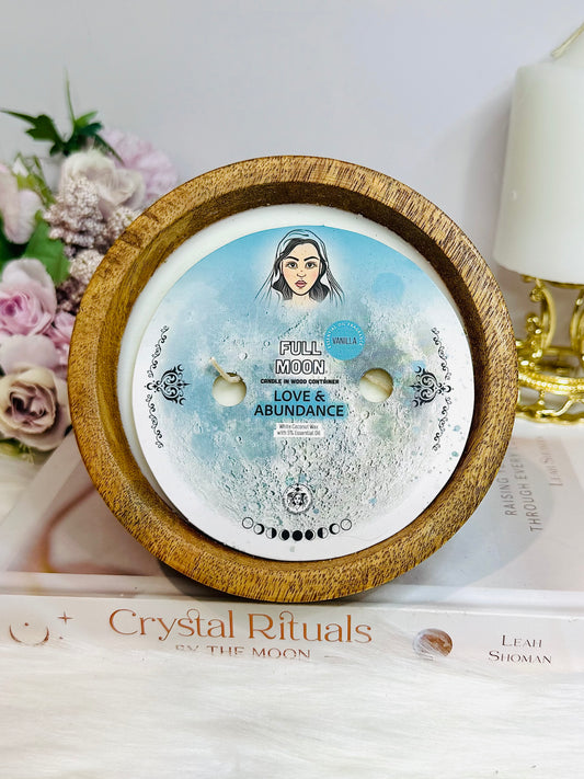 Large Full Moon ~ Love & Abundance Candle Vanilla