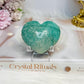 Amazonite Heart on Stand 6cm
