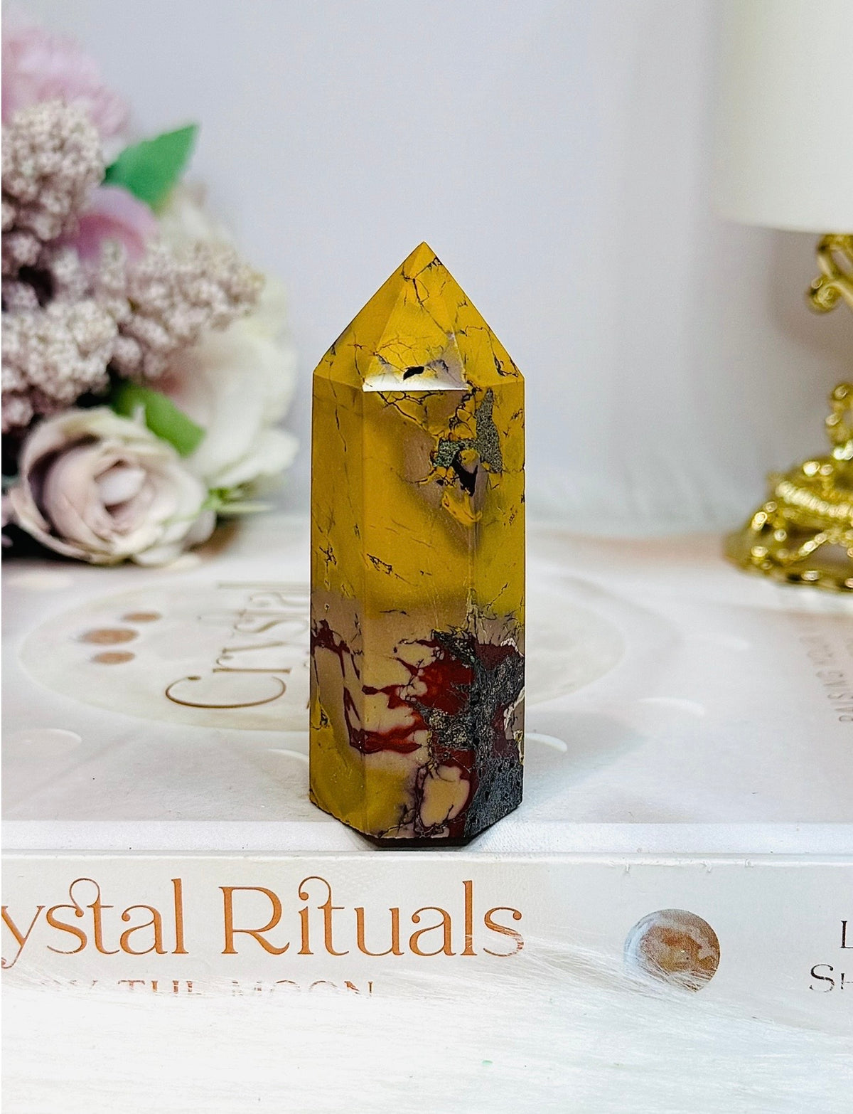 Mookaite Jasper Tower with Hematite 7cm
