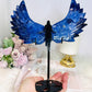 Large Blue Sodalite Angel Wings on Stand 23cm