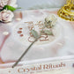 Angel Aura Clear Quartz Rose with Silver Stem 15cm