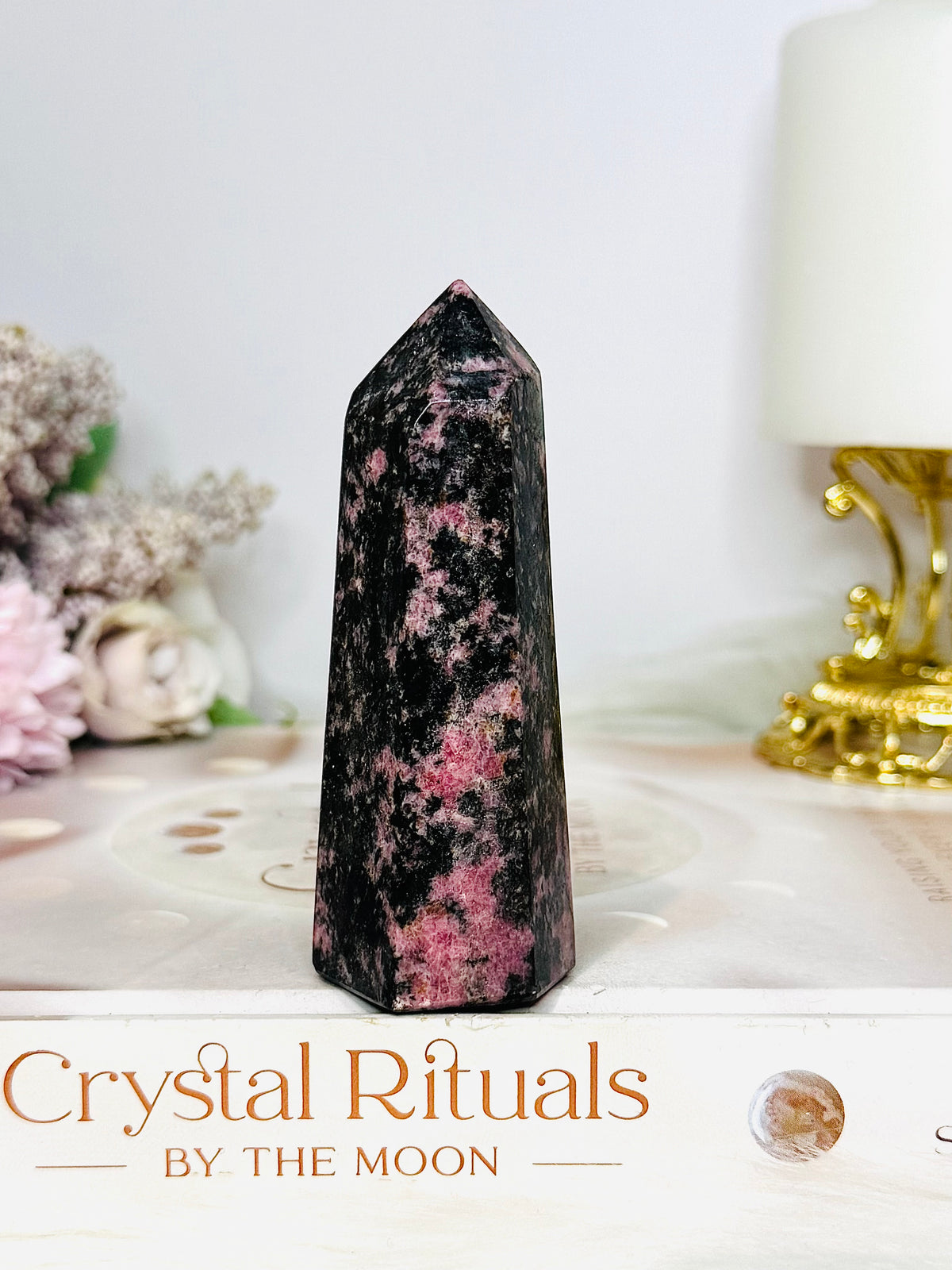 High Grade Rhodonite Tower 9cm