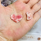 Rhodochrosite Small Heart & Moon Set