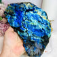 Large Labradorite Slab Double Sided Flash 22cm On Stand