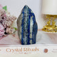 Natural 429gram Lapis Lazuli Carved Flame