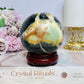 Large Sky Blue Quartz Sphere on Stand 853g
