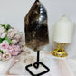 Large Smokey Lemurian Quartz Freeform on Stand 20cm 770g