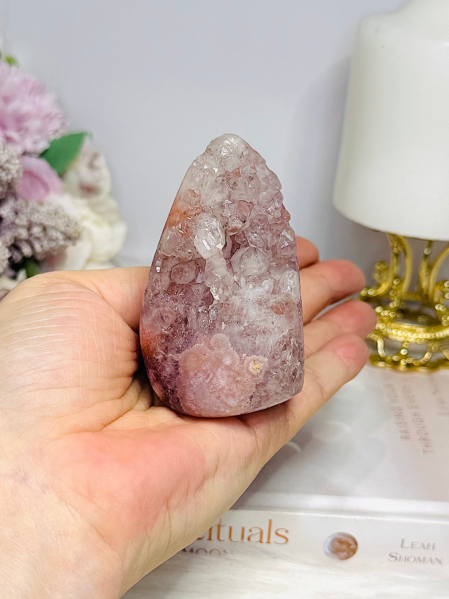 Pink Amethyst Druzy Freeform 7cm