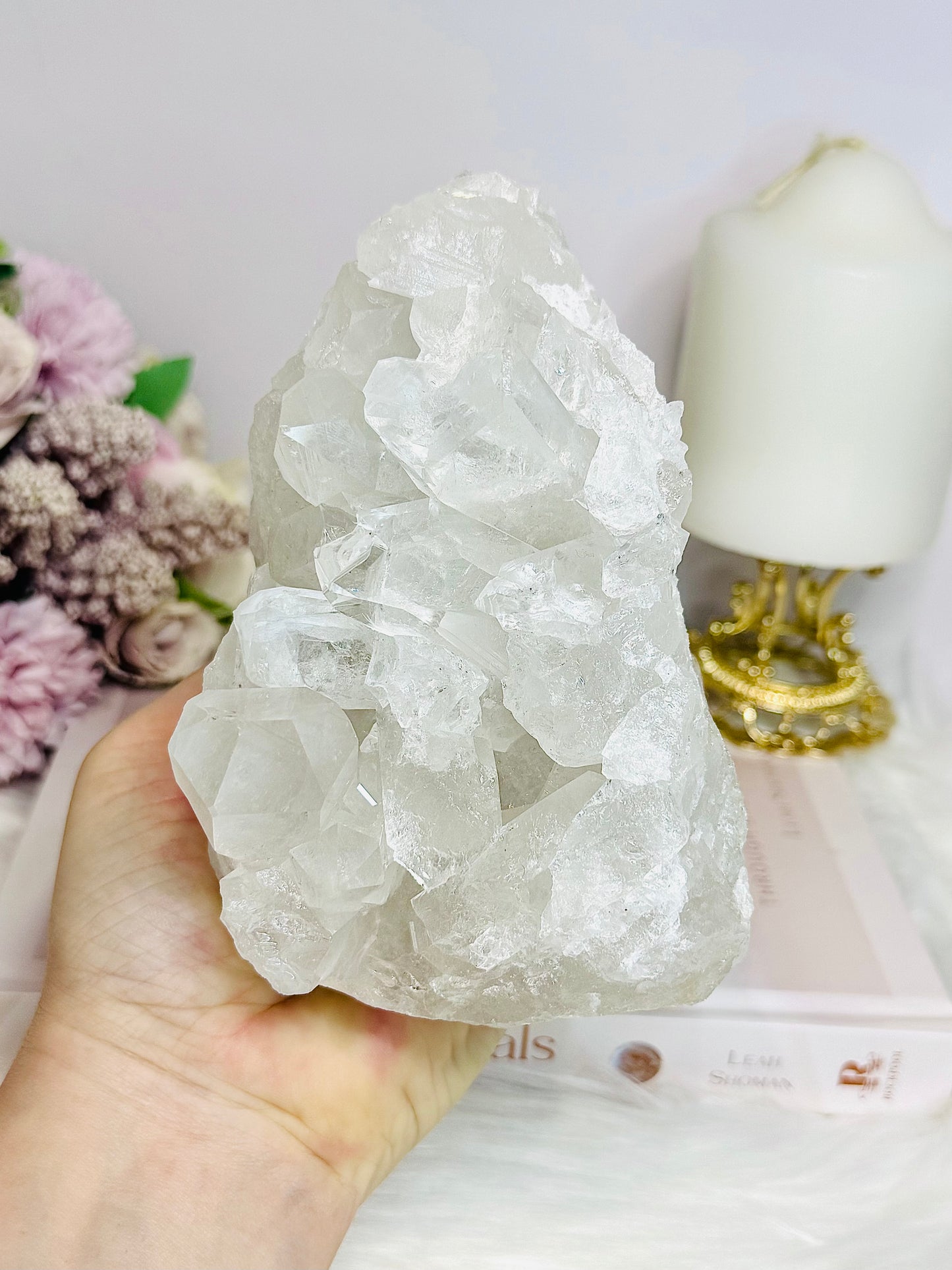 Clear Quartz Cluster (some broken points) 13cm 1.09KG Reduced
