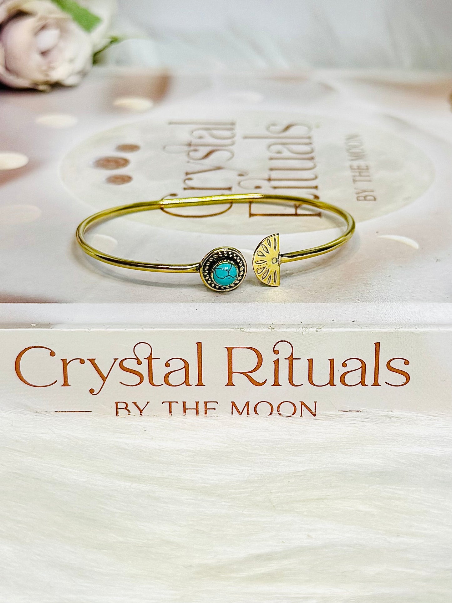 Turquoise Brass Bangle