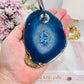 Transforms Negative to Positive ~ Perfect Desk Accessory ~ Gorgeous Blue Agate Slab Pen Holder