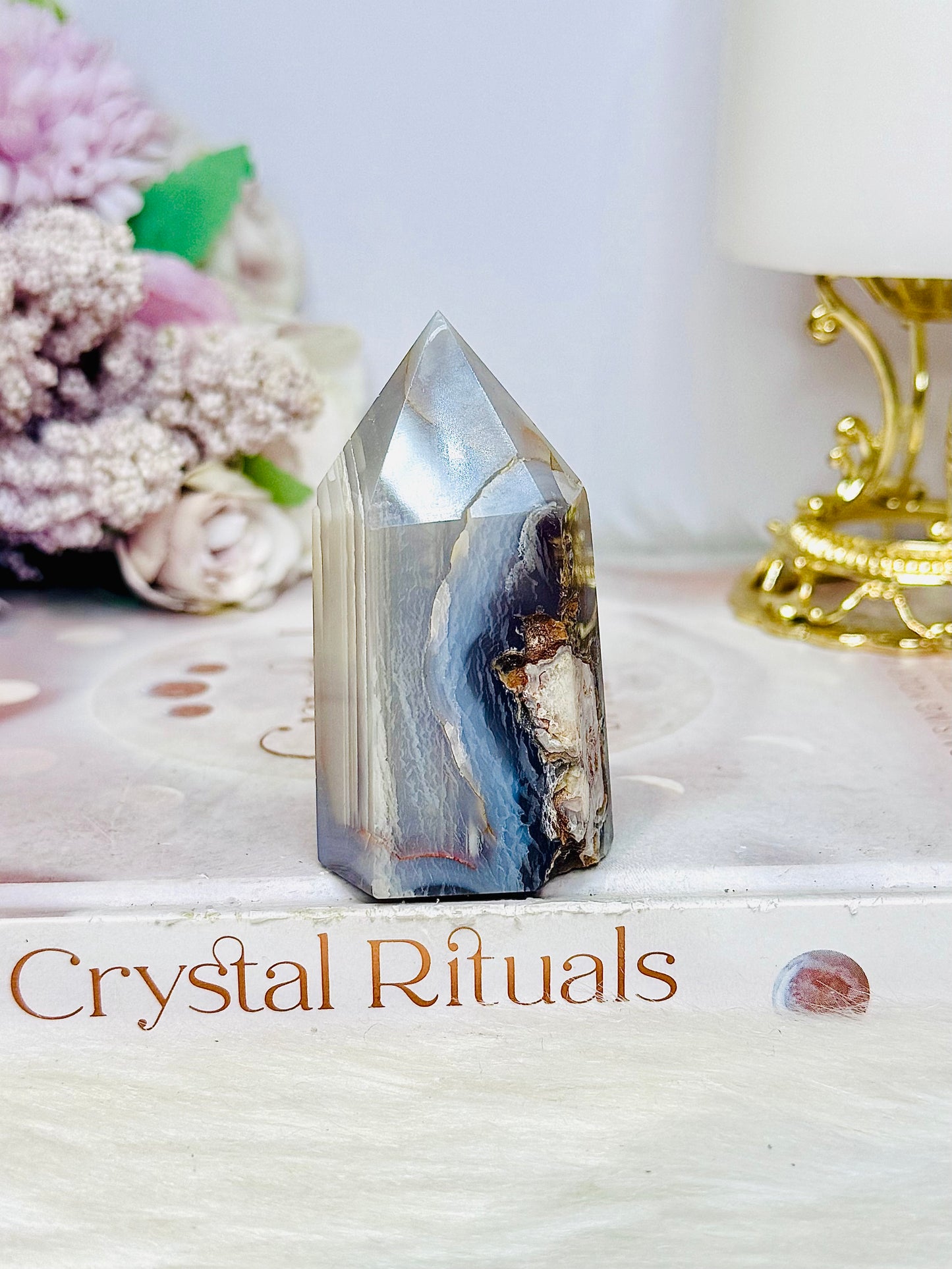 Flower Agate Point | Tower 7cm