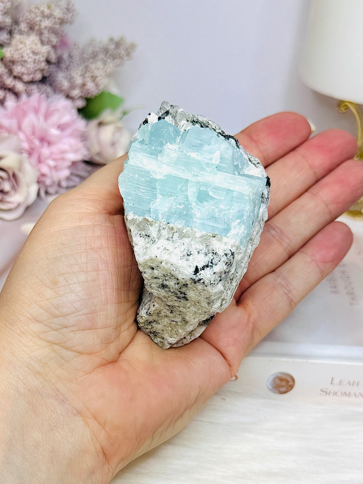 Natural Aquamarine On Matrix Specimen 224g