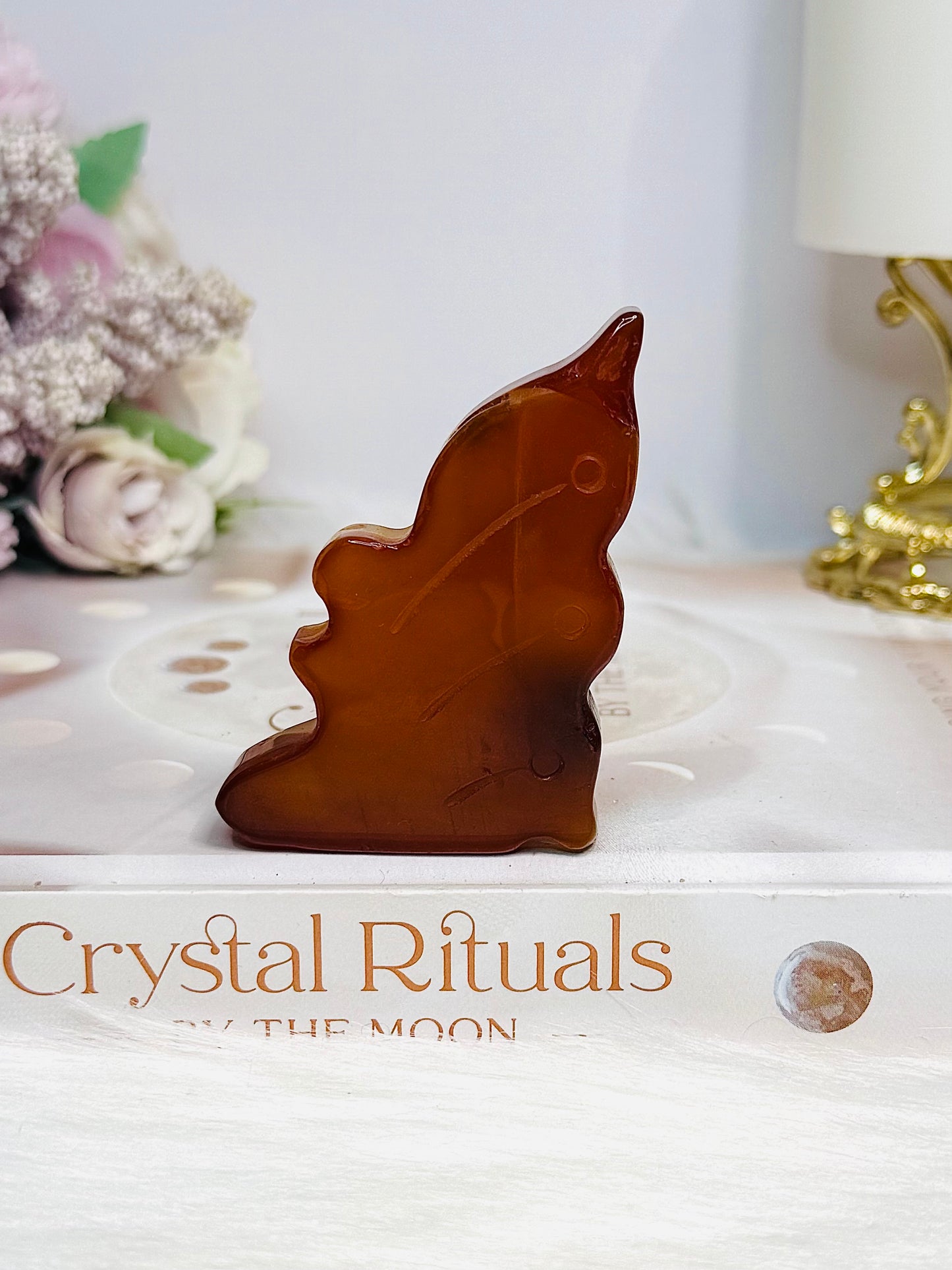 Carnelian Carved Fairy 6.5cm