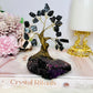 Black Tourmaline Tree of Natural Purpurite Base 12cm
