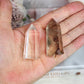 Gorgeous Set of 2 Towers 5cm ~ Smokey Quartz & Clear Quartz