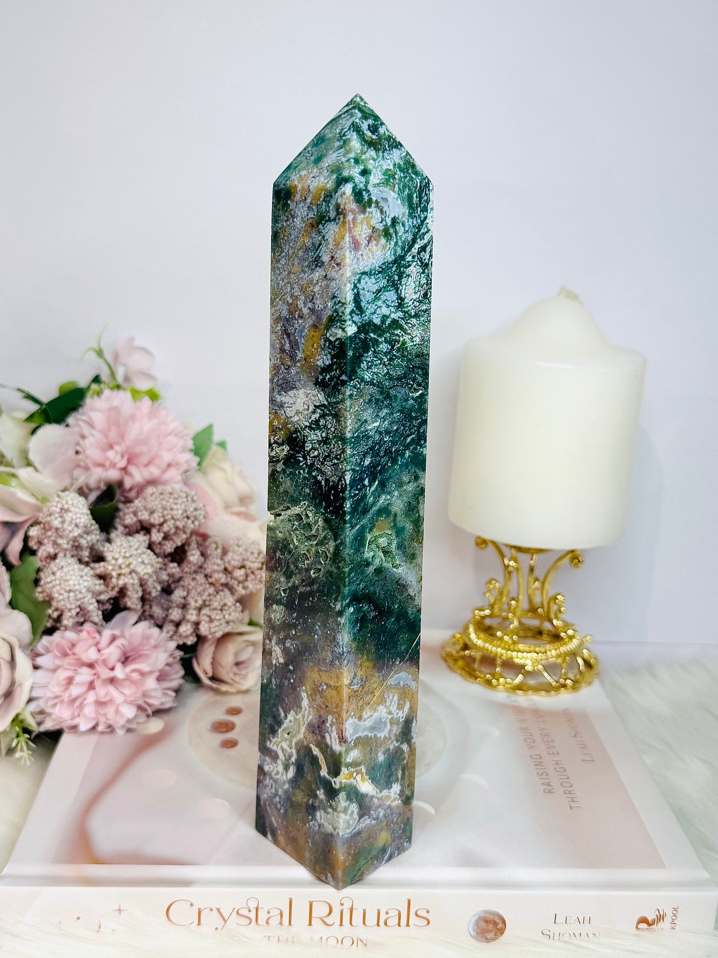 Gorgeous Large 22cm Ocean Jasper Chunky Tower