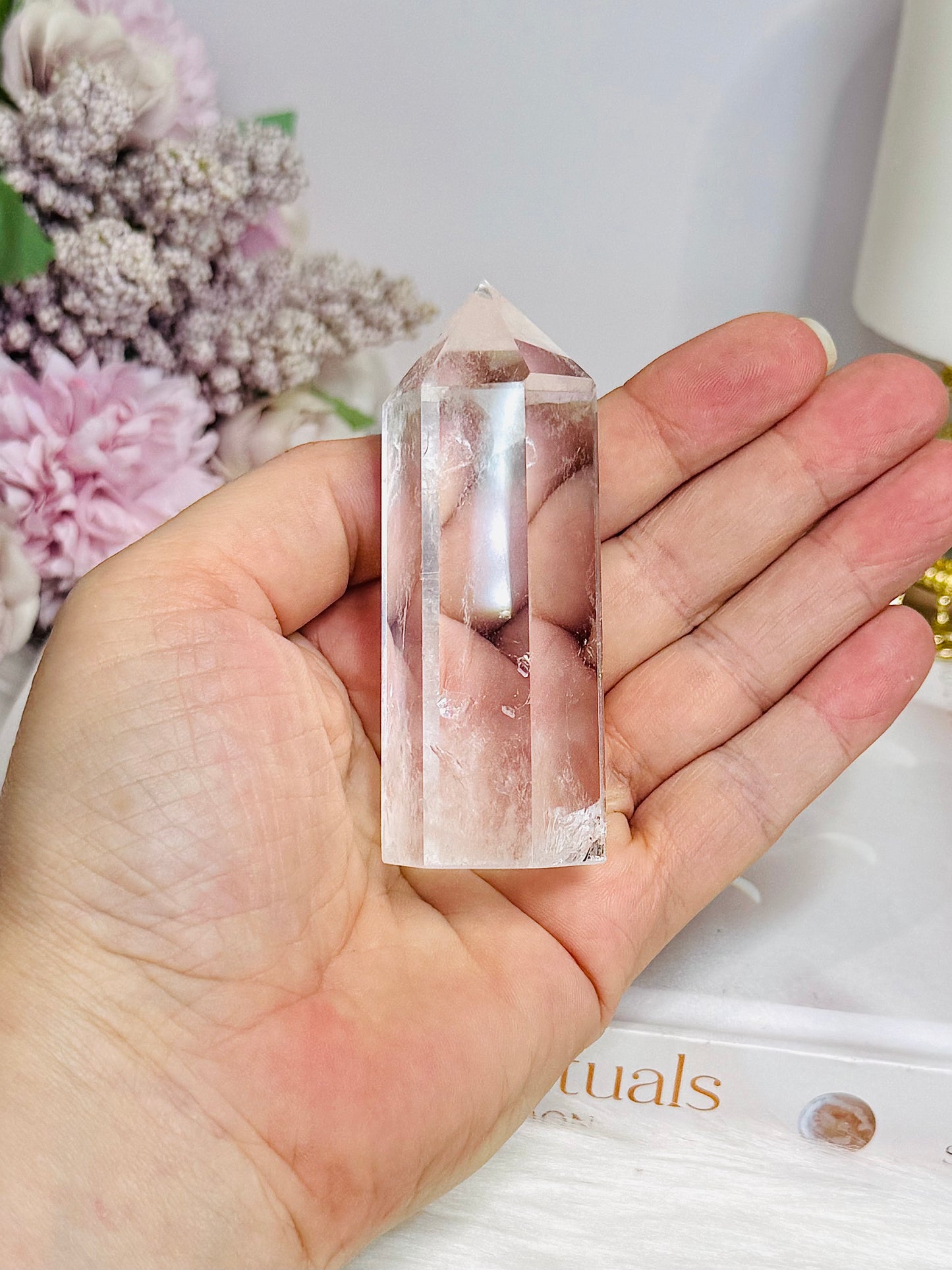 Clear Quartz Chunky Tower 8cm
