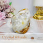 Chunky Flower Agate Carved Flame 8cm 315g