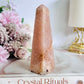 Pink Amethyst Tower | Obelisk 10cm Reduced as Surface Crack At Back